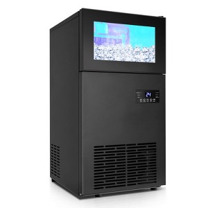 Tylza Commercial Built-in or Freestanding Ice Maker 130Lbs/24H Black - 1 of 4