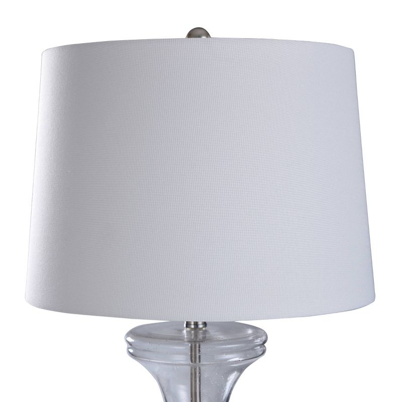 Clear Seeded Glass and Brushed Nickel Metal Table Lamp - StyleCraft, 5 of 8