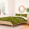 Deny Designs Ayeyokp Retro Daisies Musk Green King Duvet and Sham Set (2-3pc Set) - 2 of 4