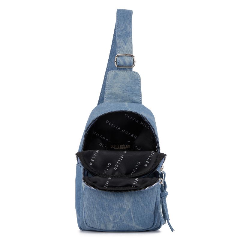 Olivia Miller -Women's-Sling Bag - Denim Blue  - BLUE/ DENIM, 4 of 8