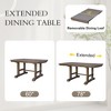 6 Piece Extendable Dining Table Set Dining Set Kitchen Table Set with 4 Upholstered Dining Chairs, Bench&Removable Leaf, Brown/Cherry-ModernLuxe - 4 of 4