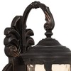 John Timberland Bellagio Vintage Rustic Outdoor Wall Light Fixture Veranda Bronze 26" Amber Hammered Glass for Post Exterior Barn Deck House Porch - 3 of 4