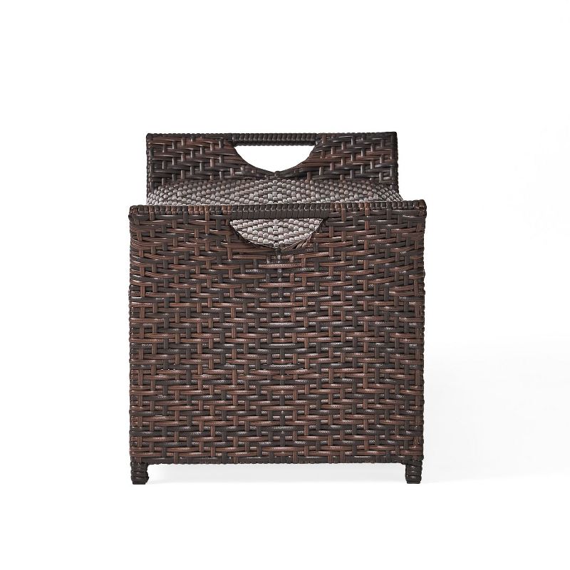 Janey PE Rattan Patio Storage Box with Handles, Storage Bench, Outdoor Furniture - Maison Boucle, 3 of 8