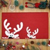17x29In Washable Doormat with Double Antler Design Non Slip  Mat Easy Clean Surface for Front Door Kitchen Hallway Indoor Entrance - 2 of 4