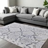 Gray Silver And Blue Geometric Area Rug - 2 of 4