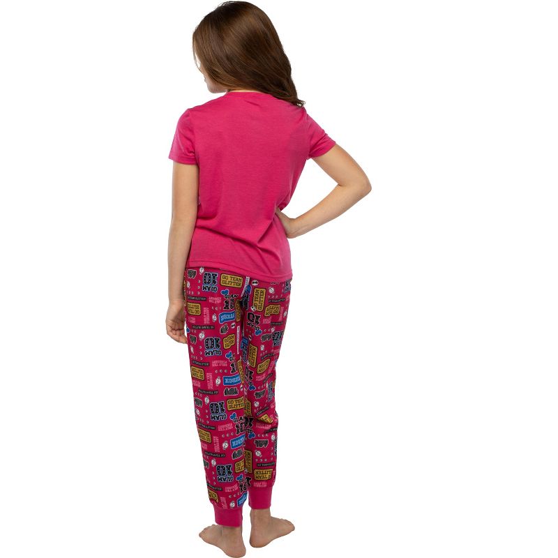LOL Surprise! Girls Glam 10 Jogger Pants And Shirt Sleepwear 2 Piece Pajama Set Hot Pink, 4 of 5
