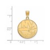 Black Bow Jewelry 14k Yellow Gold New York Islanders NHL Large Pendant - 2 of 3