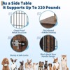 Farmhouse Dog Crate Furniture End Table - Heavy Duty Wooden Kennel Cabinet with Double Doors for Small/Medium Dogs, Rustic Brown Indoor Dog House - 3 of 4