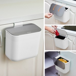 Small kitchen trash can with lid hanging trash can compost bin for kitchen counter - 1 of 4