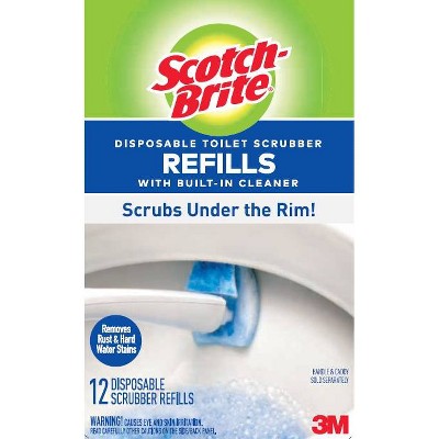 Scotch-Brite Disposable Toilet Scrubber Refills - 12ct