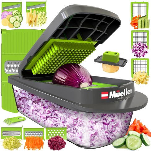 Pro Vegetable Chopper, Multi-functional Onion Chopper, Veggie Chopper w/  Stainless Steel Blades, Vegetable Slicer w/ Container, Mandoline Slicer,  Dicer, Cutter Ideal for Fruits/Salads 