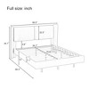 Full Size Velvet Bed Frame with LED Lights & Wingback Upholstery, No Box Spring Required - 3 of 3