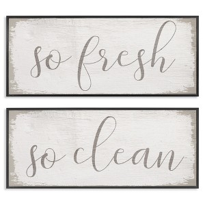 Stupell Industries Rustic White So Fresh So Clean, 30" x 13" - 1 of 4