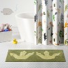 Dinosaur Feet Kids' Bath Rug - Pillowfort™: Aqua Green Tufted Cotton, Medium Pile, Kids Bathroom Mat, 1'8"x2'10" - 2 of 4