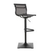 Contemporary Adjustable Swivel Barstool with Perforated Seat and Metal Frame for Kitchen or Home Bar - 3 of 4
