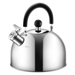 Itopfox 304 Stainless Steel Whistling Tea Kettle, 3 Quart Capacity, Suitable for Induction & Gas Stove Tops, Fast Boiling - 1 of 4