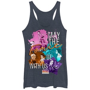 Women's Star Wars Forces of Destiny Force With You Racerback Tank Top - 1 of 3