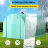 Walk-in Tunnel Greenhouse,Garden Plant Hot House for Outdoors Vegetables Plants,Galvanized Steel Frame Green PE Cover Warm House （6/8 Windows） - 4 of 4