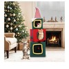 60in Christmas Cat Tree with 3 Storey House Cute Modern Cat Condo with Plush Ball Cat Furniture with Teaser Plaything For Christmas Decoration - 4 of 4