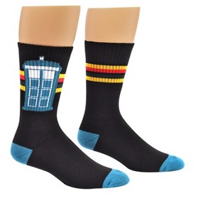 Doctor Who Socks 13th Doctor Tardis Athletic Crew Socks - 1 of 2