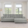 110.63" Corduroy L-Shaped Modular Sectional Sofa with Ottoman and Removable Cushions - 3 of 4