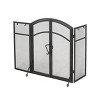 VYNXARIA Folding Fireplace Screen With Door and Tools, Matte Black - 4 of 4