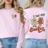 Simply Sage Market Women's Graphic Sweatshirt Retro Tis The Season Tree Front and Back - 2 of 4