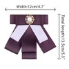 Elerevyo Women's Pre-tied Bowknot Elegant Rib Bow Brooch - 2 of 4