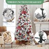 Prelit Snow Flocked Artificial Christmas Tree, Snow Flocked Full Prelighted Cedar Xmas Tree - 2 of 4