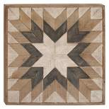 30" x 30" Wood Geometric Handmade Southwestern Wall Decor Brown - Olivia & May