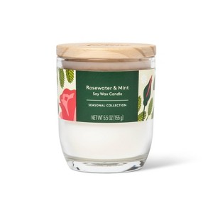 Flame Candle - Rosewater & Mint - 5.5oz - Everspring™ - 1 of 3
