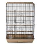 Prevue Pet Products Flight Cage for Multiple Small Birds, Standing Birdcage, Brown / Black