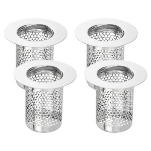 Unique Bargains Stainless Steel Bathroom Kitchen Hair Floor Drain Strainer - 1 of 3