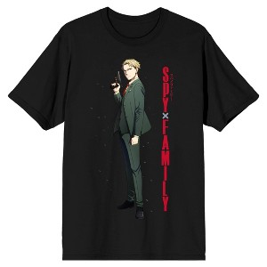 Spy X Family Loid Forger Crew Neck Short Sleeve Men's Black T-shirt - 1 of 3