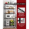 Storage Shelves Organizer - 5 Tier Metal Shelf Organizer with Metal Wheels and Adjustable Leveling Feet - 3 of 4