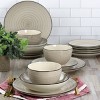 Elama Gia 24 Piece Round Stoneware Dinnerware Set in Cream - 2 of 4