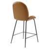 Modway Scoop Black Powder Coated Steel Leg Vegan Leather Counter Stool - 3 of 4