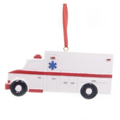 This Little Piggy 2.0 Inch Ambulance Diy Personalization Medical Van Tree Ornaments