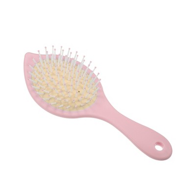 Unique Bargains Women's Leaves Shape Travel Wet Hair Brush 1 Pc