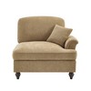 Vynxaria Modern Chenille Sofa Light Coffee, W/1 Pillow, Detachable Ruffle Skirts (2 Styles), Multi-Module Configurable - 3 of 4
