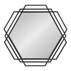 Kate and Laurel Kona Hexagon Metal Hexagon Mirror, 32x31, Black - 4 of 4