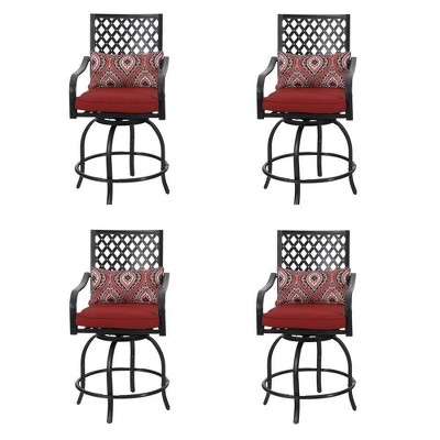 4pc Patio Swivel Bar Stools - Captiva Designs