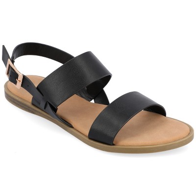 Journee Collection Womens Lavine Multi Strap Flat Sandals : Target