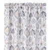Kate Aurora Contemporary Influencer 2 Piece Water Color Damask Medallion Rod Pocket Window Curtain Panels - 3 of 4