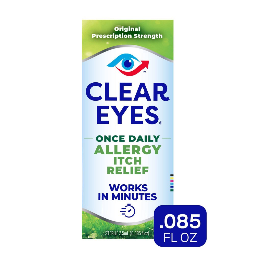 expires 05/2023 Clear Eyes Once Daily Allergy Relief Lubricant Eye Drops - 0.085 fl oz