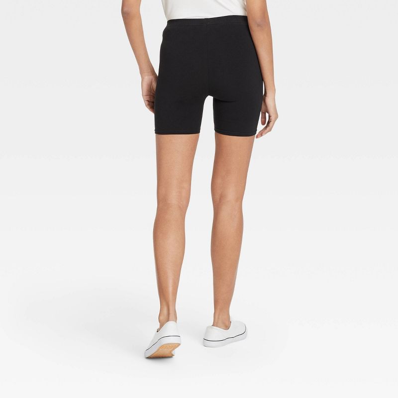 Women's Cotton 5" Inseam Bike Shorts - Xhilaration™ Black, 2 of 9