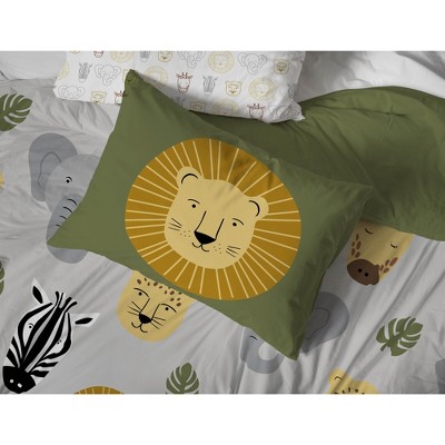 Safari Friends Organic Cotton Twin Duvet Cover & Sham Set