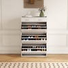 Vynxaria White Shoe Storage Cabinet with Three-Layer Flip Design - 3 of 4