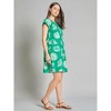 Short Sleeve Side Button Swing Dress - 2 of 3