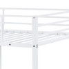 INFURNIC Beds Metal Twin Over Twin Bunk Bed Low Profile Frame with Built-in Ladder and High Guardrails for Kids Teens, White, 77.56"*41.34"*61.81" - 4 of 4